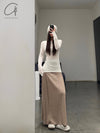 SWAYING 25 Early Spring Splicing Skirt SW-SW25PS3B08-HHT Gray Camel SW25PS3B08